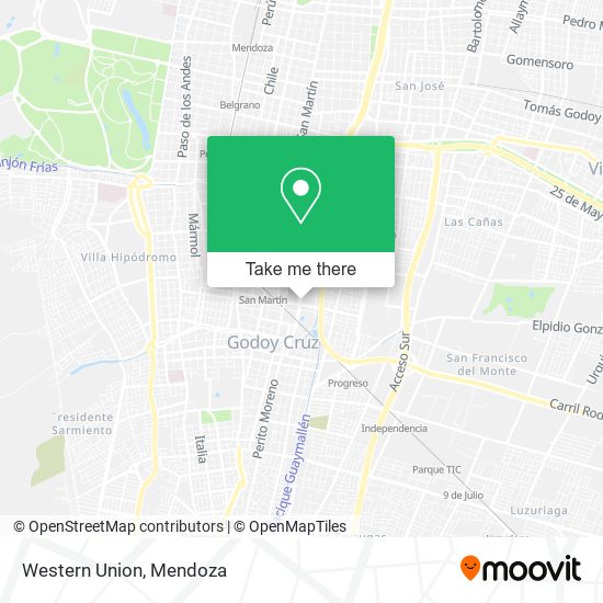 Mapa de Western Union