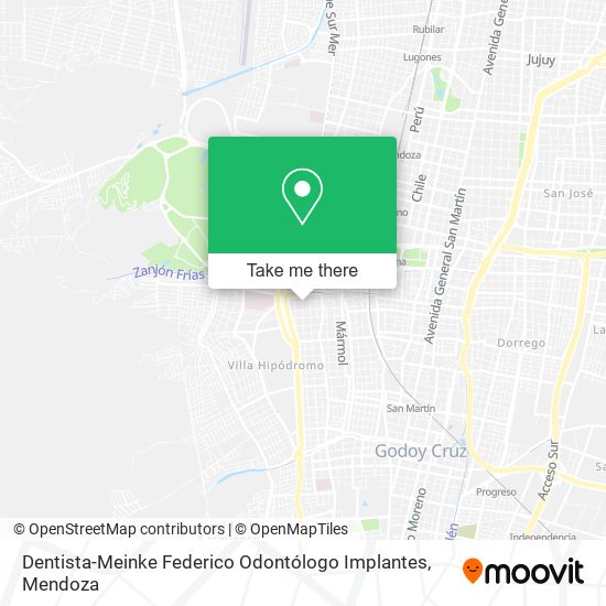 Mapa de Dentista-Meinke Federico Odontólogo Implantes