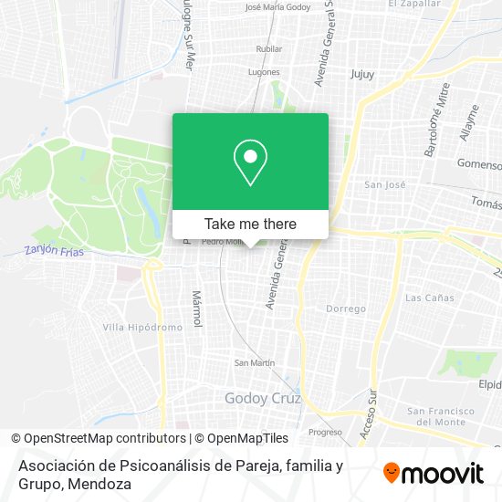 Mapa de Asociación de Psicoanálisis de Pareja, familia y Grupo