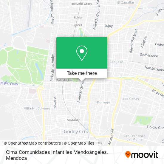 Cima Comunidades Infantiles Mendoángeles map