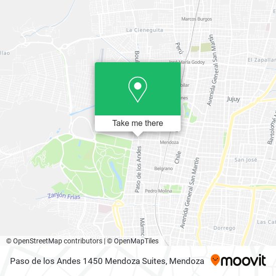 Paso de los Andes 1450 Mendoza Suites map