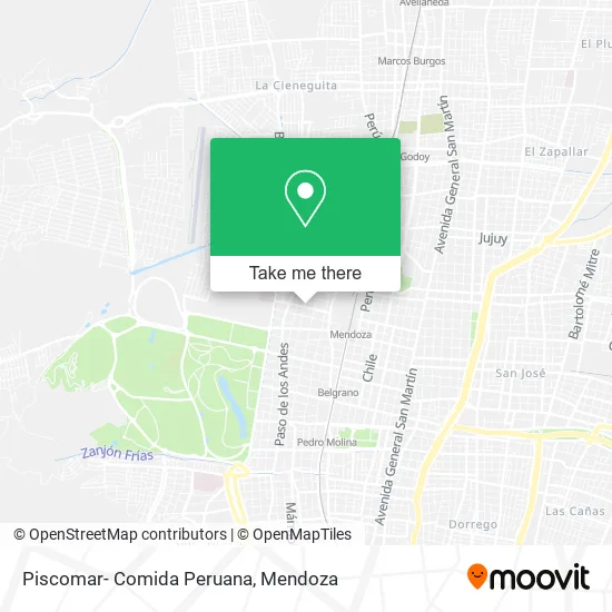 Mapa de Piscomar- Comida Peruana