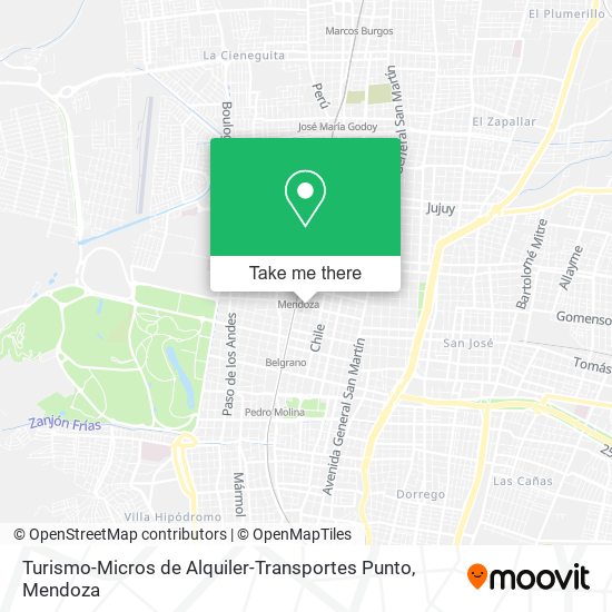 Mapa de Turismo-Micros de Alquiler-Transportes Punto