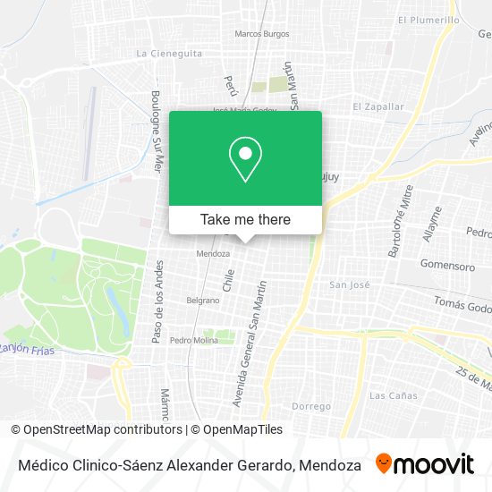 Mapa de Médico Clinico-Sáenz Alexander Gerardo