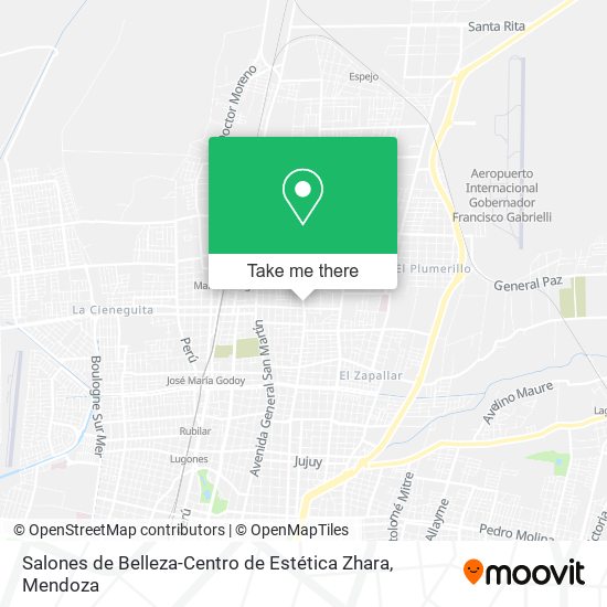Mapa de Salones de Belleza-Centro de Estética Zhara