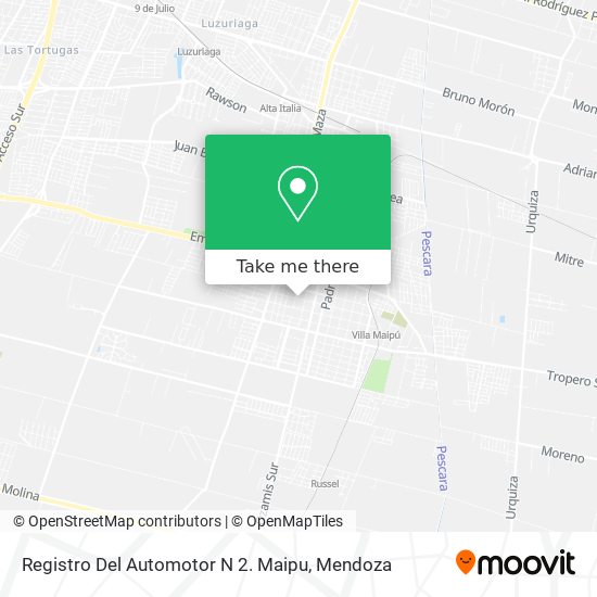 Registro Del Automotor N 2. Maipu map