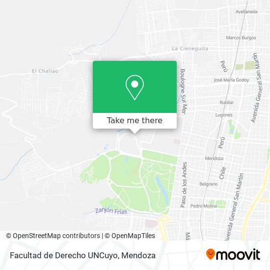 Facultad de Derecho UNCuyo map