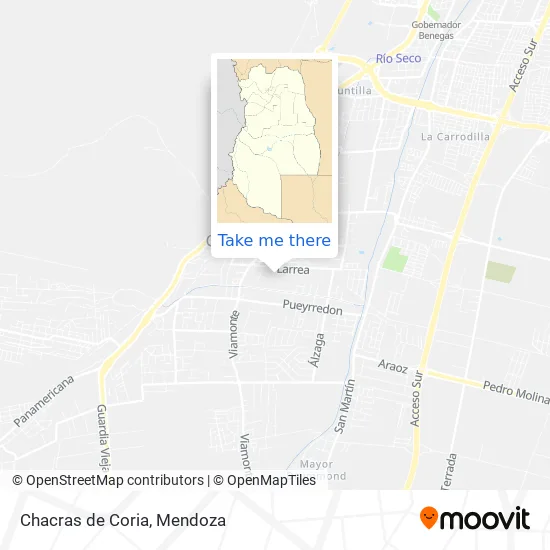 Mapa de Chacras de Coria