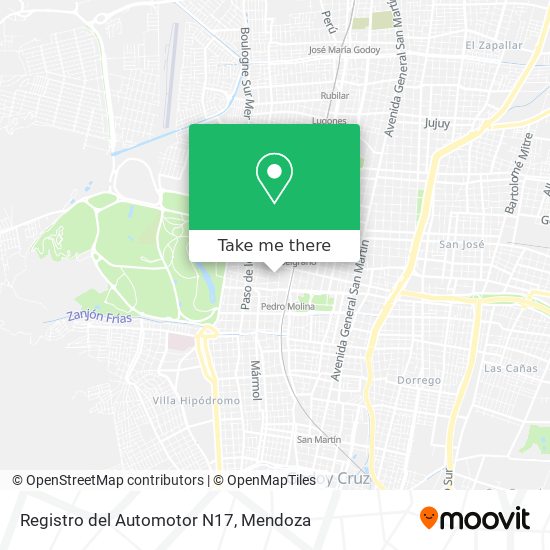 Registro del Automotor N17 map
