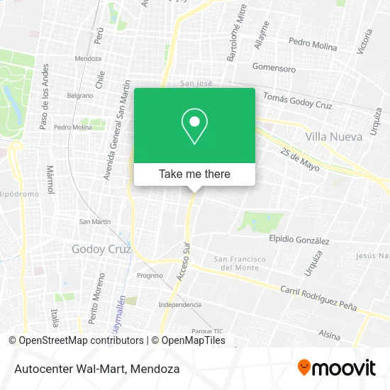Autocenter Wal-Mart map