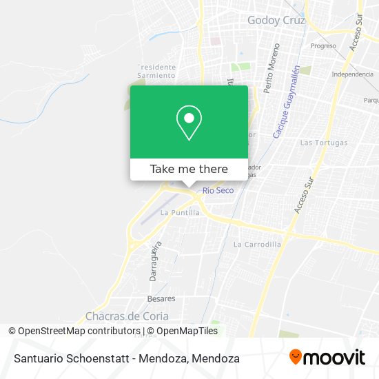 Mapa de Santuario Schoenstatt - Mendoza