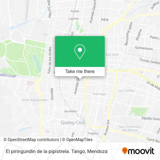 El piringundin de la pipistrela. Tango map