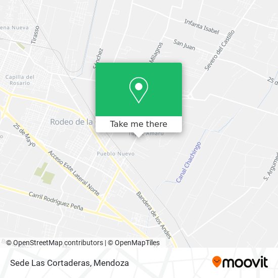 Sede Las Cortaderas map