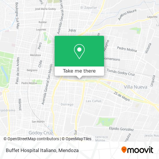 Buffet Hospital Italiano map