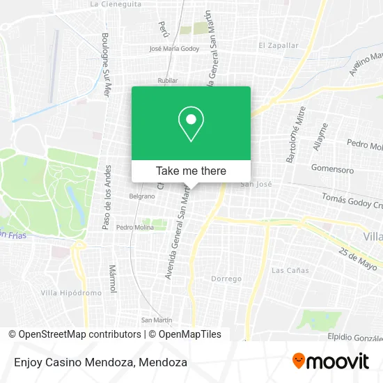 Enjoy Casino Mendoza map