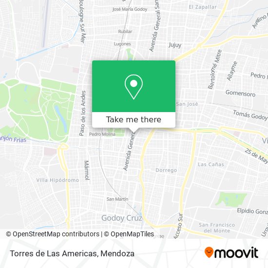 Torres de Las Americas map
