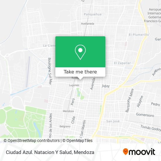 Ciudad Azul. Natacion Y Salud map