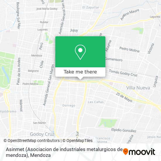 Asinmet (Asociacion de industriales metalurgicos de mendoza) map