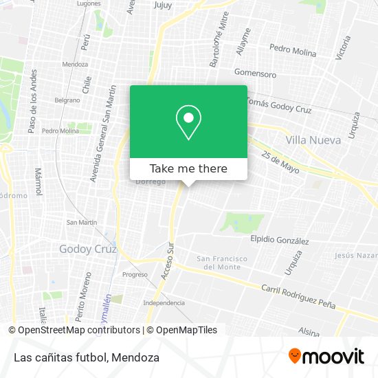 Las cañitas futbol map