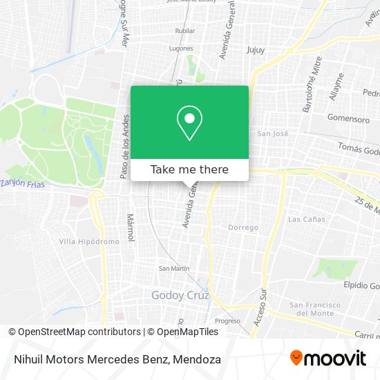 Mapa de Nihuil Motors Mercedes Benz