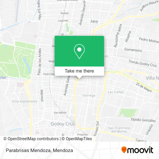 Parabrisas Mendoza map