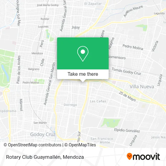 Rotary Club Guaymallén map