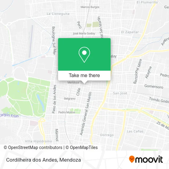 Cordilheira dos Andes map