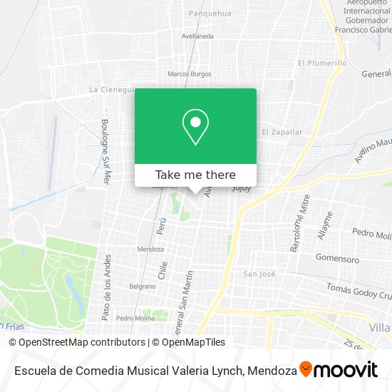 Escuela de Comedia Musical Valeria Lynch map