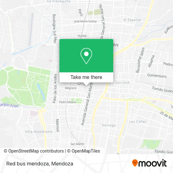 Red bus mendoza map