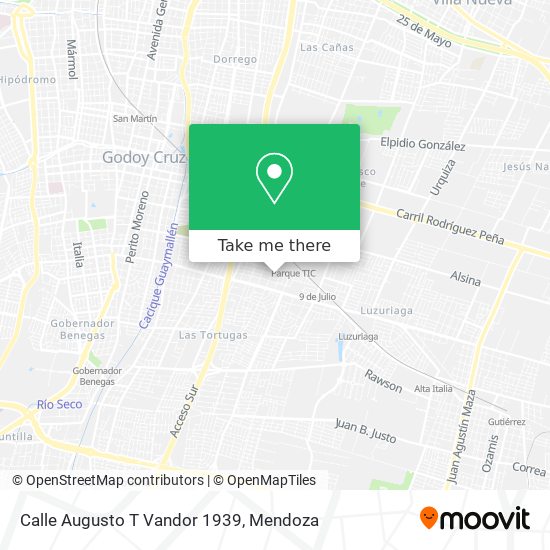 Calle Augusto T Vandor 1939 map