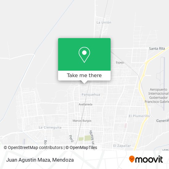 Juan Agustin Maza map