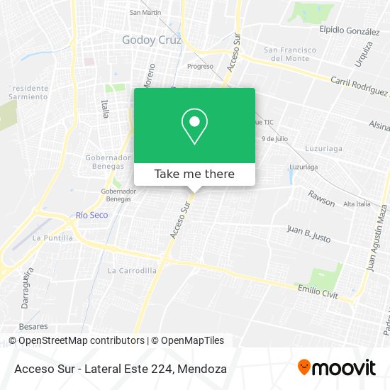 Mapa de Acceso Sur - Lateral Este 224