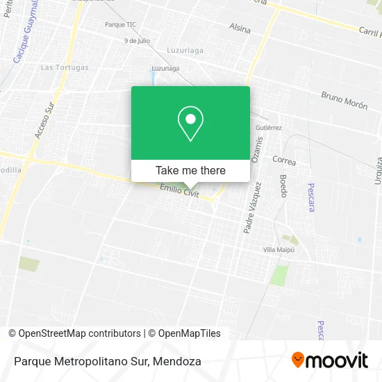 Parque Metropolitano Sur map