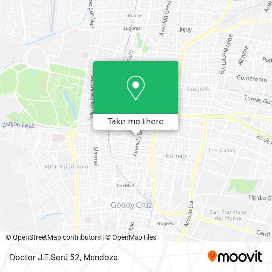 Doctor J.E.Serú 52 map