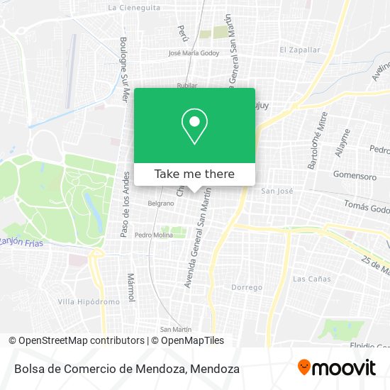 Bolsa de Comercio de Mendoza map