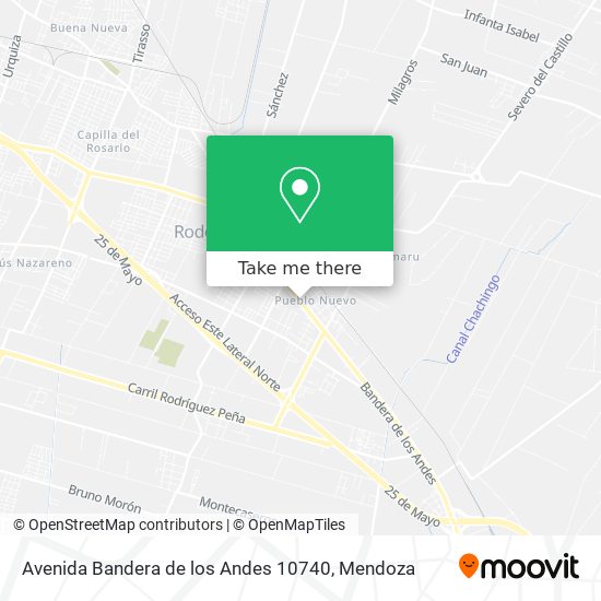 Avenida Bandera de los Andes 10740 map