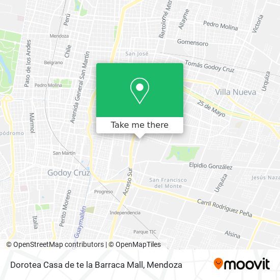 Mapa de Dorotea Casa de te la Barraca Mall