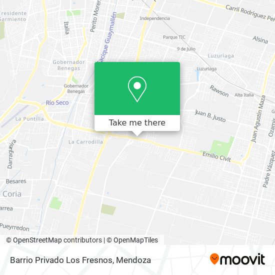 Barrio Privado Los Fresnos map