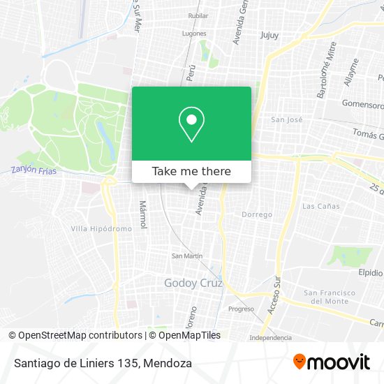 Santiago de Liniers 135 map