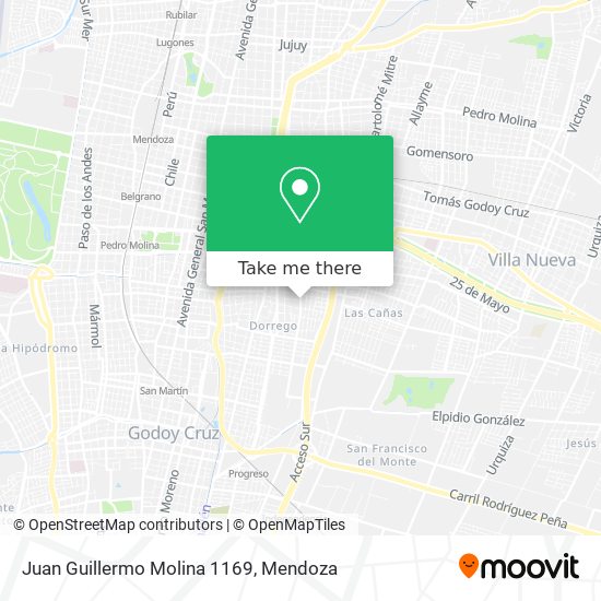 Juan Guillermo Molina 1169 map