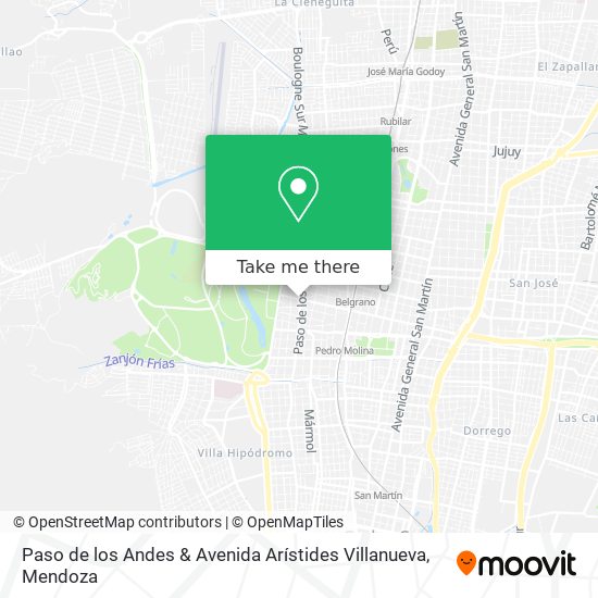 Paso de los Andes & Avenida Arístides Villanueva map