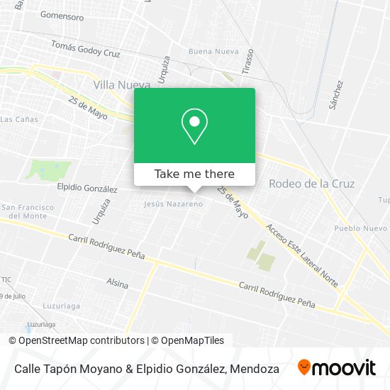 Calle Tapón Moyano & Elpidio González map