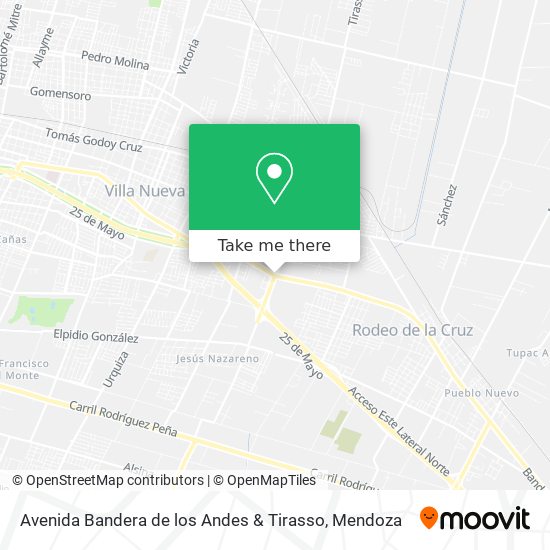 Avenida Bandera de los Andes & Tirasso map