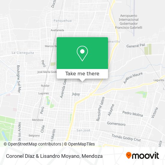 Coronel Díaz & Lisandro Moyano map