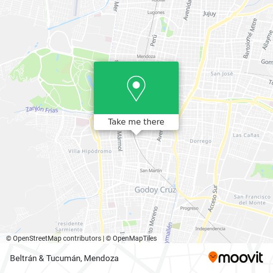 Beltrán & Tucumán map