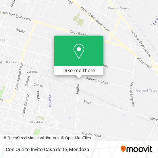 Mapa de Con Que te Invito Casa de te