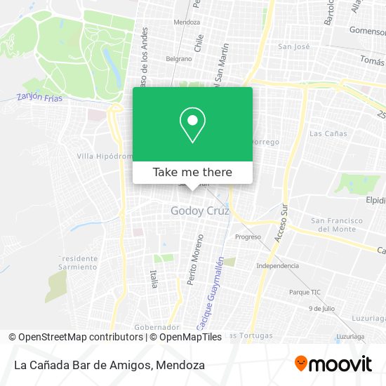 La Cañada Bar de Amigos map