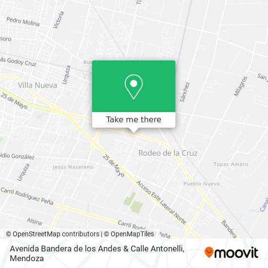 Avenida Bandera de los Andes & Calle Antonelli map