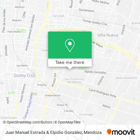 Juan Manuel Estrada & Elpidio González map