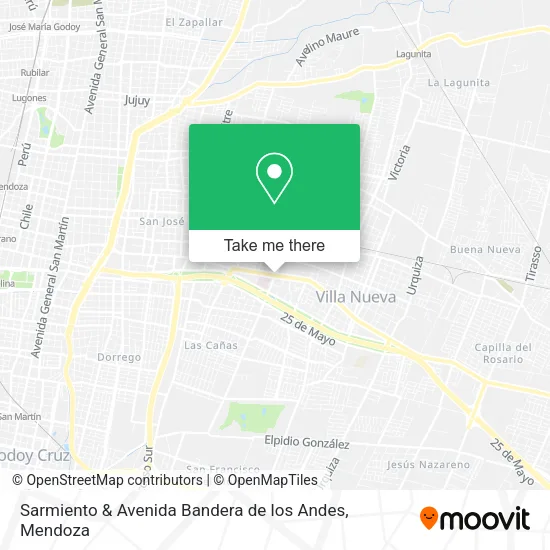 Sarmiento & Avenida Bandera de los Andes map